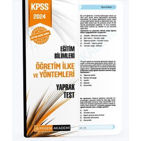 2024 KPSS Eğitim Bilimleri Öğretim İlke ve Yöntemleri Yaprak Test - Pegem Akademi Yayıncılık