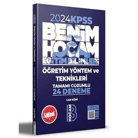 2024 KPSS Eğitim Bilimleri Öğretim Yöntem ve Teknikleri Tamamı Çözümlü 24 Deneme - Benim Hocam Yayınları