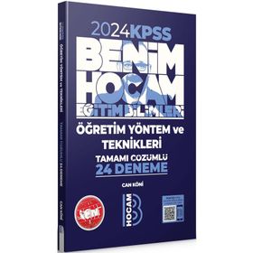 2024 KPSS Eğitim Bilimleri Öğretim Yöntem ve Teknikleri Tamamı Çözümlü 24 Deneme - Benim Hocam Yayınları