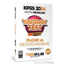 2024 KPSS Eğitim Bilimleri Ölçe ve Değerlendirme Çek Kopart Yaprak Test - Yediiklim Yayınları