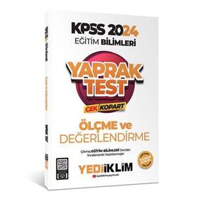 2024 KPSS Eğitim Bilimleri Ölçe ve Değerlendirme Çek Kopart Yaprak Test - Yediiklim Yayınları