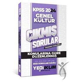 2024 KPSS Genel Kültür Konularına Göre Tamamı Çözümlü Çıkmış Sorular - Yediiklim Yayınları
