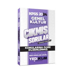 2024 KPSS Genel Kültür Konularına Göre Tamamı Çözümlü Çıkmış Sorular - Yediiklim Yayınları