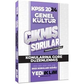 2024 KPSS Genel Kültür Konularına Göre Tamamı Çözümlü Çıkmış Sorular - Yediiklim Yayınları
