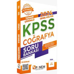 2024 KPSS Genel Kültür Tamamı Çözümlü Coğrafya Soru Bankası Panem Yayınları