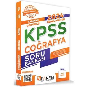 2024 KPSS Genel Kültür Tamamı Çözümlü Coğrafya Soru Bankası Panem Yayınları