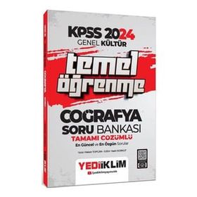 2024 KPSS Genel Kültür Temel Öğrenme Coğrafya Tamamı Çözümlü Soru Bankası Yediiklim Yayınları