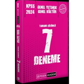 2024 KPSS Genel Yetenek Genel Kültür Tamamı Çözümlü 7 Deneme - Pegem Yayınları