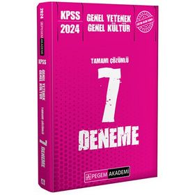 2024 KPSS Genel Yetenek Genel Kültür Tamamı Çözümlü 7 Deneme - Pegem Yayınları