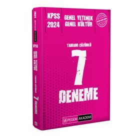 2024 KPSS Genel Yetenek Genel Kültür Tamamı Çözümlü 7 Deneme - Pegem Yayınları