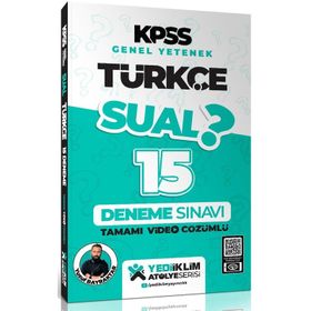 2024 KPSS Genel Yetenek Sual Türkçe Tamamı Video Çözümlü 15 Deneme - Yediiklim Yayınları