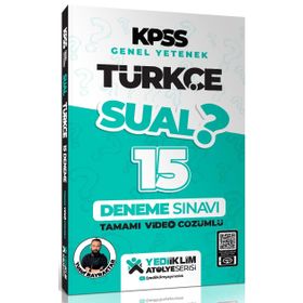 2024 KPSS Genel Yetenek Sual Türkçe Tamamı Video Çözümlü 15 Deneme - Yediiklim Yayınları