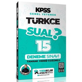 2024 KPSS Genel Yetenek Sual Türkçe Tamamı Video Çözümlü 15 Deneme - Yediiklim Yayınları