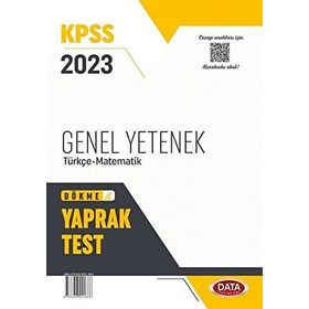 2024 KPSS Genel Yetenek Türkçe Matematik Yaprak Test -Data Yayınları