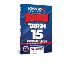 2024 KPSS GK Börü Tarih Tamamı Çözümlü 15 Deneme - Yediiklim Yayınları