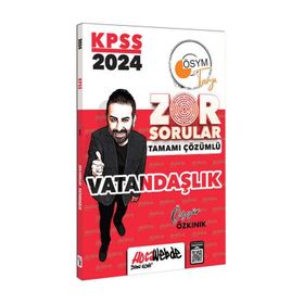 2024 KPSS GK Vatandaşlık Tamamı Çözümlü Zor Sorular HocaWebde Yayınları