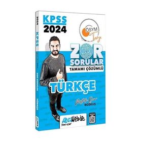 2024 KPSS GY Türkçe Tamamı Çözümlü Zor Sorular HocaWebde Yayınları