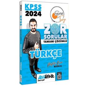 2024 KPSS GY Türkçe Tamamı Çözümlü Zor Sorular HocaWebde Yayınları