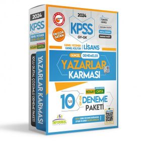 2024 KPSS Lisans GY-GK Türkiye Geneli KURUMSAL 10'lu Dijital Çözümlü Deneme Paketi - Yazarlar Karması
