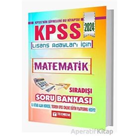 2024 KPSS Lisans Matematik Sıradışı Soru Bankası Teorem Yayınları