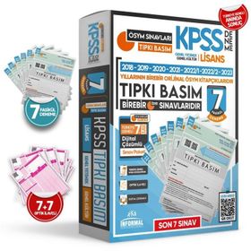 2024 KPSS Lisans Ösym Çıkmış Soru Tıpkı Basım Türkiye Geneli Dijital Çözümlü 7'li Deneme Paketi - İnformal Yayınları