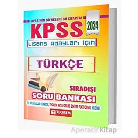 2024 KPSS Lisans Türkçe Sıradışı Soru Bankası Teorem Yayınları