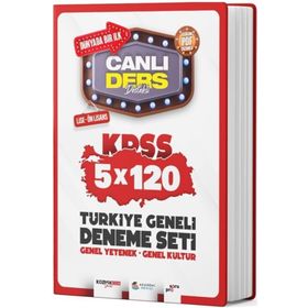 2024 KPSS Lise Ön Lisans Türkiye Geneli 5 x 120 Deneme Seti - Akademi Denizi