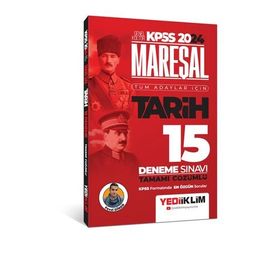 2024 KPSS Mareşal Genel Kültür Tarih Tüm Adaylar için Tamamı Çözümlü 15 Deneme Sınavı Yediiklim Yayınları