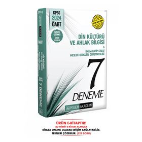 2024 KPSS ÖABT Din Kültürü ve Ahlak Bilgisi İmam Hatip Lisesi Öğretmenliği Tamamı Çözümlü 7 Deneme Pegem Akademi Yayıncılık