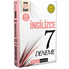 2024 KPSS ÖABT İngilizce Öğretmenliği Tamamı Çözümlü 7 Deneme Pegem Akademi Yayıncılık