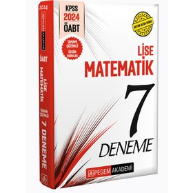 2024 KPSS ÖABT Lise Matematik Öğretmenliği Tamamı Çözümlü 7 Deneme Pegem Yayınları