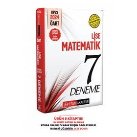 2024 KPSS ÖABT Lise Matematik Öğretmenliği Tamamı Çözümlü 7 Deneme Pegem Yayınları