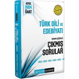2024 KPSS ÖABT Türk Dili ve Edebiyatı Öğretmenliği Tamamı Çözümlü Çıkmış Sorular Pegem Yayınları