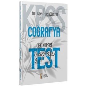 2024 Kpss Ortaoğretim Ön Lisans Coğrafya Çek Kopart Yaprak Test İsem Yayınları