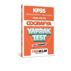 2024 KPSS Ortaöğretim Ön Lisans Genel Kültür Coğrafya Çek Kopart Yaprak Test - Yediiklim Yayınları