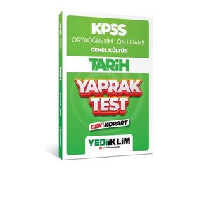 2024 KPSS Ortaöğretim Ön Lisans Genel Kültür Tarih Çek Kopart Yaprak Test - Yediiklim Yayınları