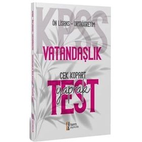 2024 Kpss Ortaoğretim Ön Lisans Vatandaşlık Çek Kopart Yaprak Test İsem Yayınları
