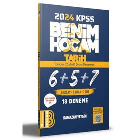 2024 KPSS Tarih Çözümlü 18'li Deneme Ramazan Yetgin Benim Hocam Yayınları