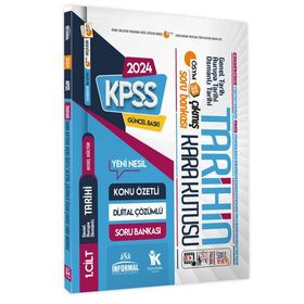 2024 Kpss Tarihin Kara Kutusu 1 Cilt Dijital Çözümlü Konu Özetli Ösym Çıkmış Soru Havuzu Bankası