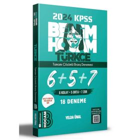 2024 KPSS Türkçe Çözümlü 18'li Deneme Yelda Ünal Benim Hocam Yayınları