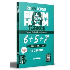 2024 KPSS Türkçe Çözümlü 18'li Deneme Yelda Ünal Benim Hocam Yayınları