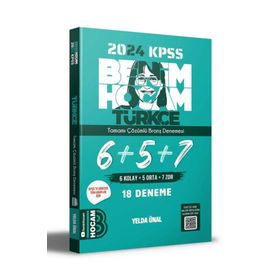 2024 KPSS Türkçe Tamamı Çözümlü 6+5+7 Deneme Benim Hocam Yayınları