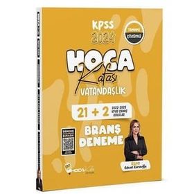 2024 Kpss Vatandaşlık 21+2 Deneme Çözümlü - Hoca Kafası Yayınları