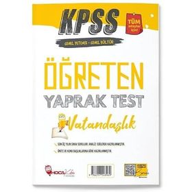 2024 KPSS Vatandaşlık Öğreten Yaprak Test Hoca Kafası Yayınları