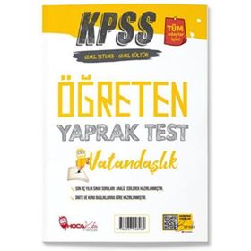 2024 KPSS Vatandaşlık Öğreten Yaprak Test Hoca Kafası Yayınları