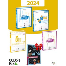 2024 Matematik + Paragraf + Türkçe + Geometri Soru Bankası 345 Yayınları
