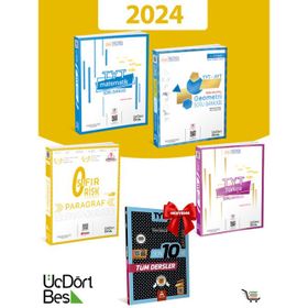 2024 Matematik + Paragraf + Türkçe + Geometri Soru Bankası 345 Yayınları