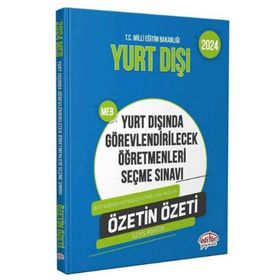 2024 MEB Yurt Dışında Görevlendirilecek Öğretmenleri Seçme Sınavı Özetin Özeti Editör Yayınları
