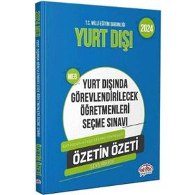 2024 MEB Yurt Dışında Görevlendirilecek Öğretmenleri Seçme Sınavı Özetin Özeti Editör Yayınları
