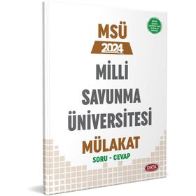 2024 MSÜ Milli Savunma Üniversitesi Mülakat Soru Cevap Data Yayınları